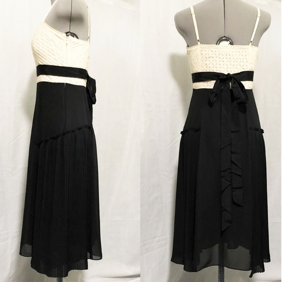 BCBG black and cream A line dress - Picture 3 of 8